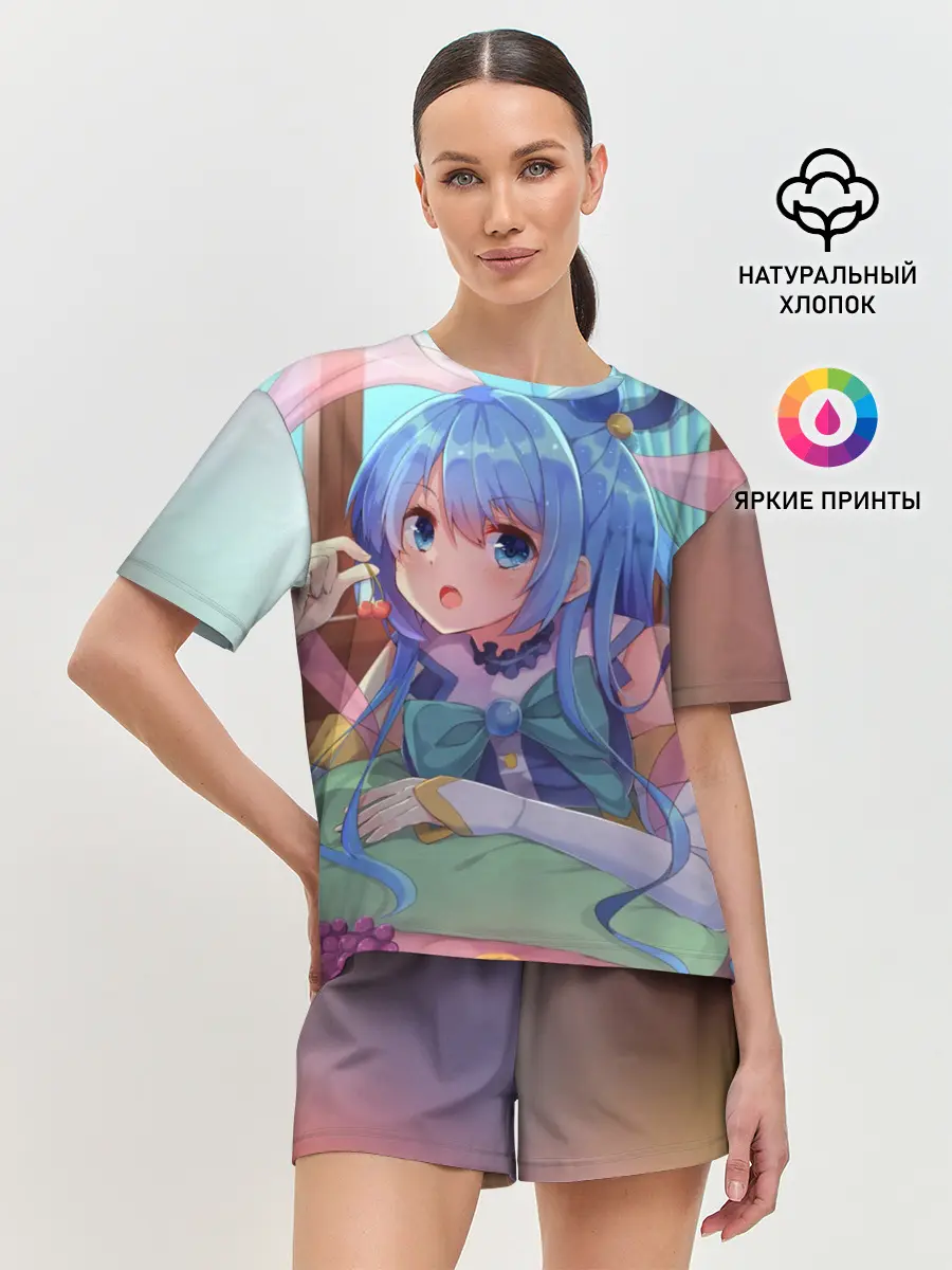 Женская пижама с шортами / коносуба аква