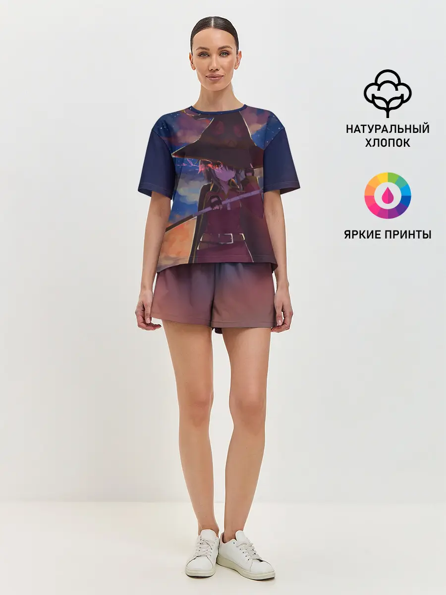 Женская пижама с шортами / Konosuba с посохом