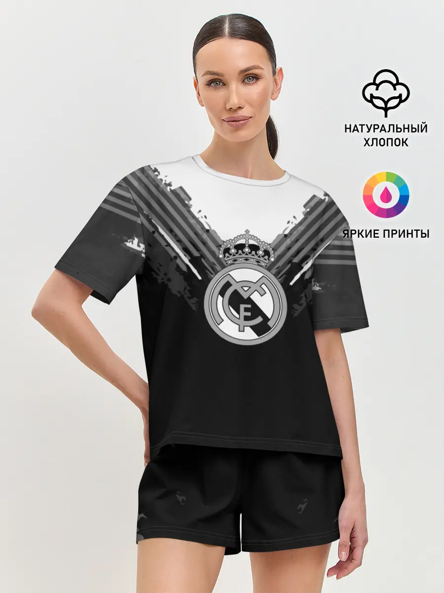 Женская пижама с шортами / Real Madrid abstract original