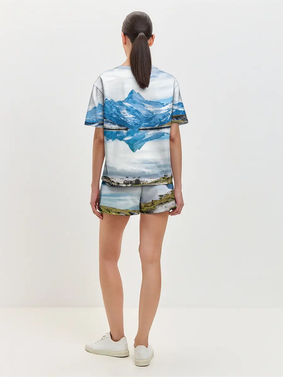 Женская пижама с шортами / Альпы