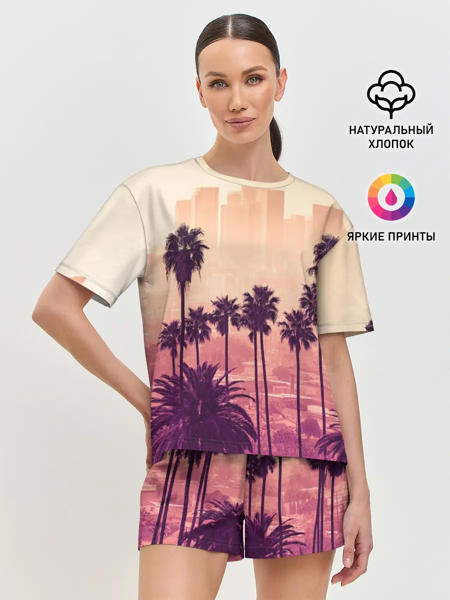 Женская пижама с шортами / Los Angeles
