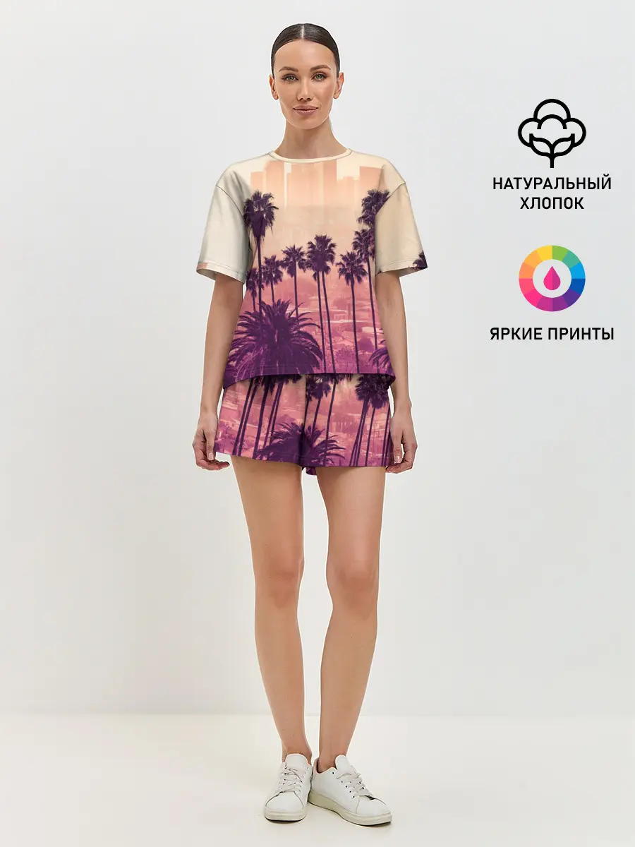 Женская пижама с шортами / Los Angeles