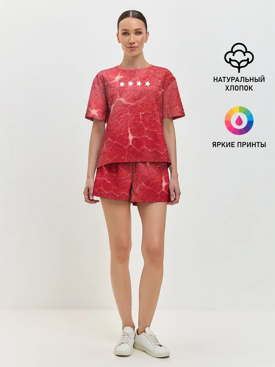 Женская пижама с шортами / Мясо 100%