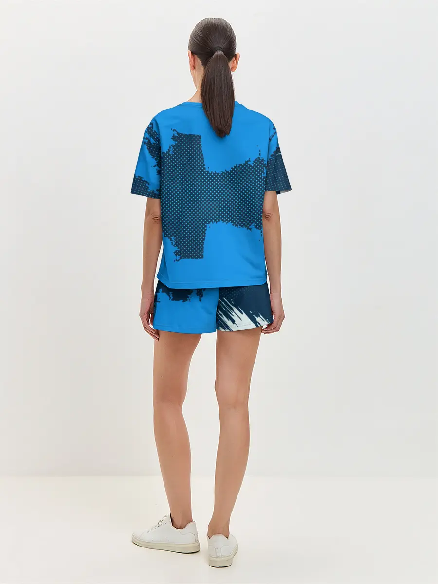 Женская пижама с шортами / REAL MADRID SPORT BLUE