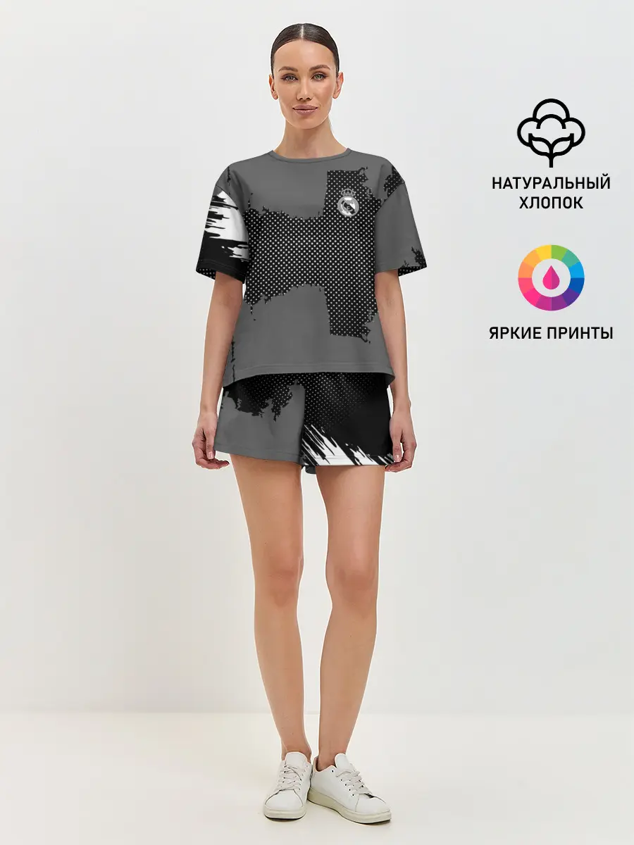 Женская пижама с шортами / REAL MADRID SPORT GRAY