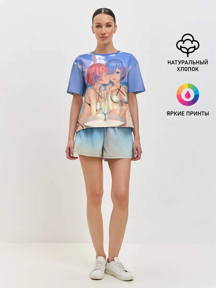 Женская пижама с шортами / Жизнь в другом мире с нуля