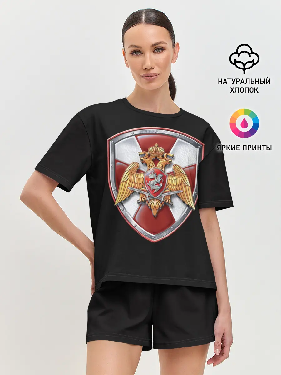 Женская пижама с шортами / Росгвардия