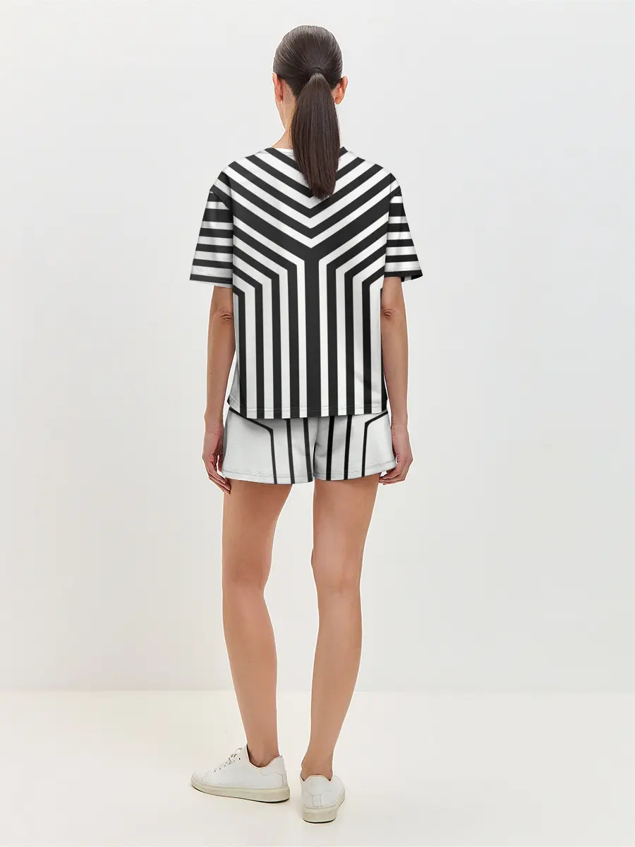 Женская пижама с шортами / Кибер Зебра