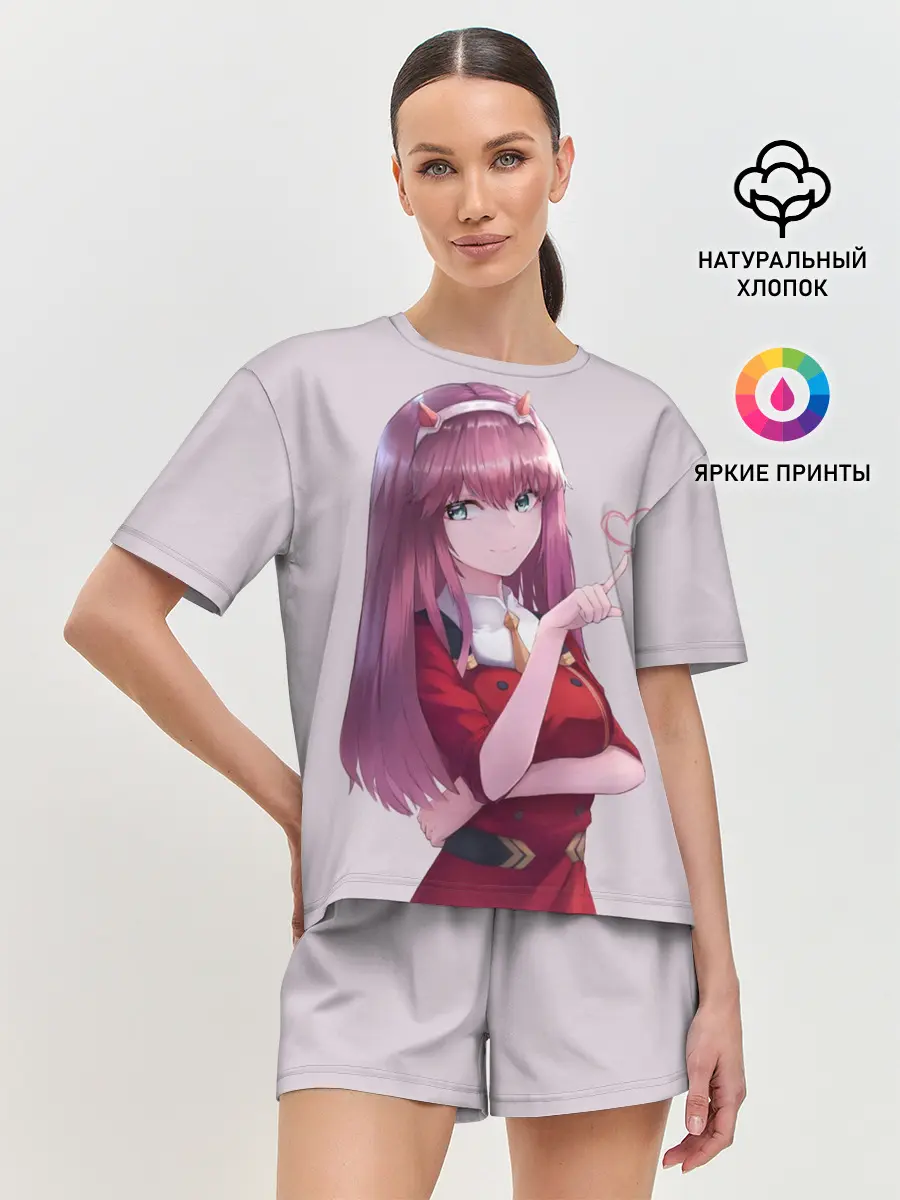 Женская пижама с шортами / Darling heart