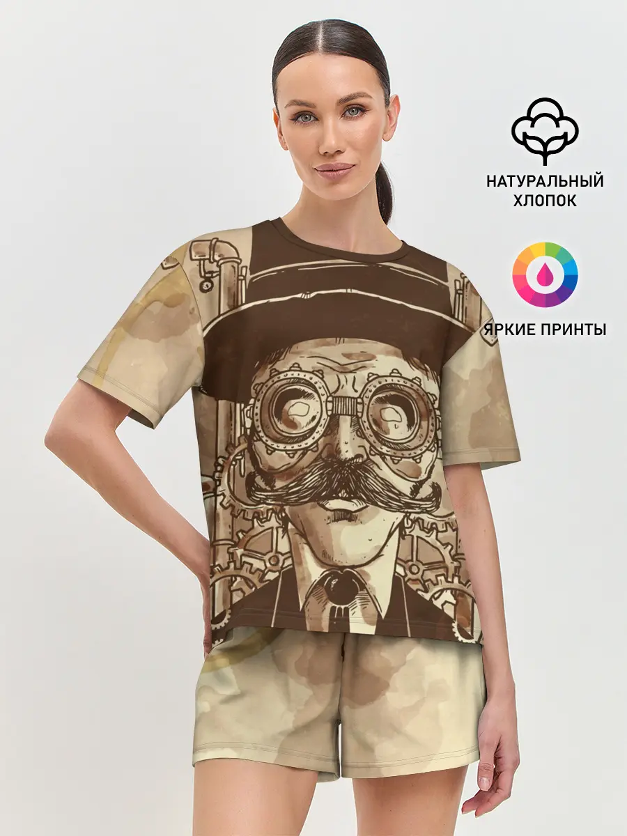 Женская пижама с шортами / Стимпанк