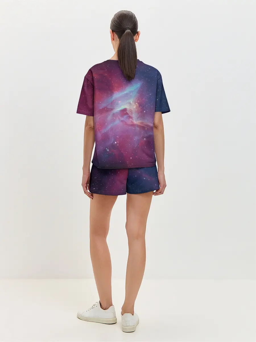 Женская пижама с шортами / Космос