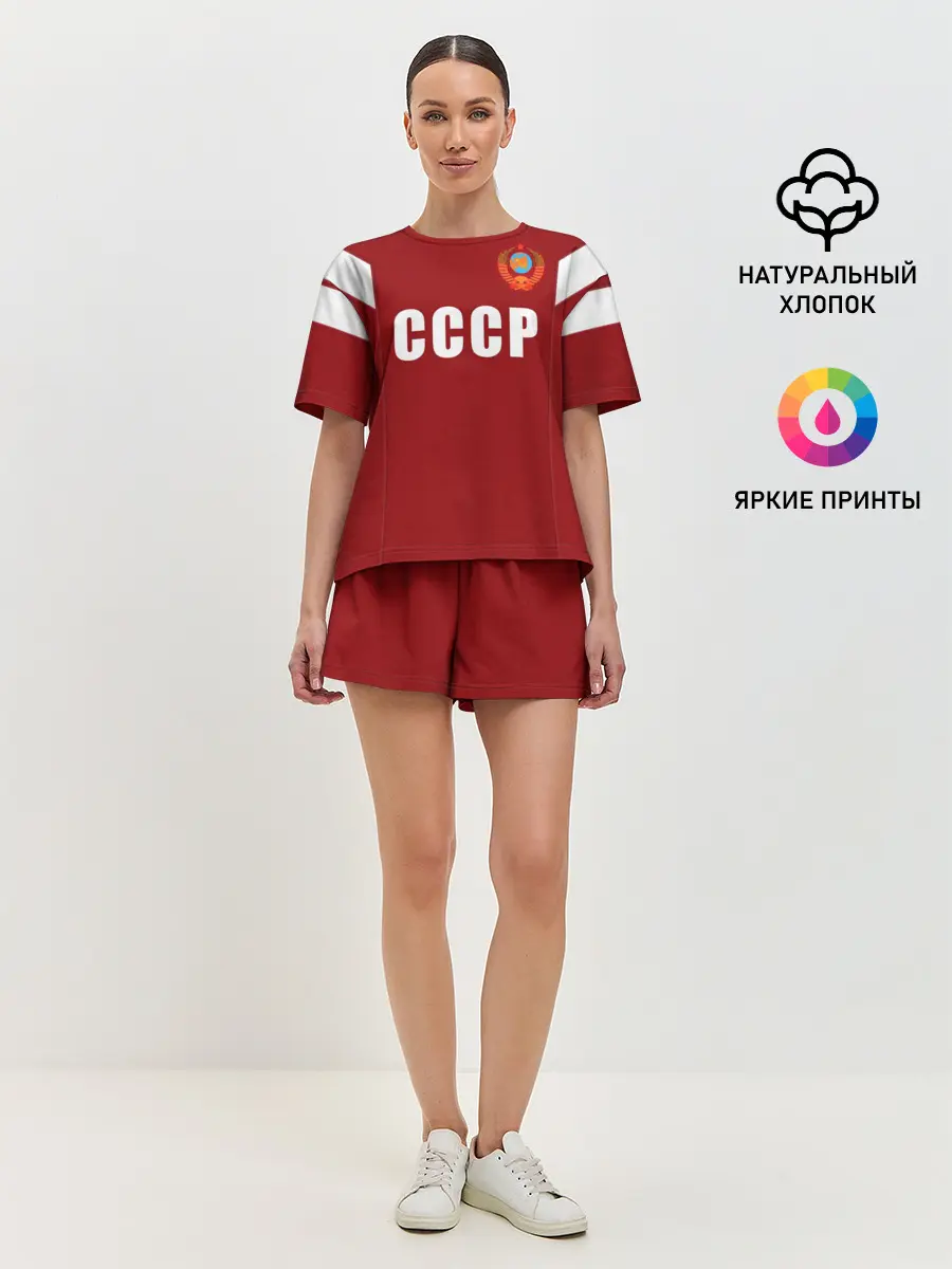 Женская пижама с шортами / Лев Яшин ретро #2