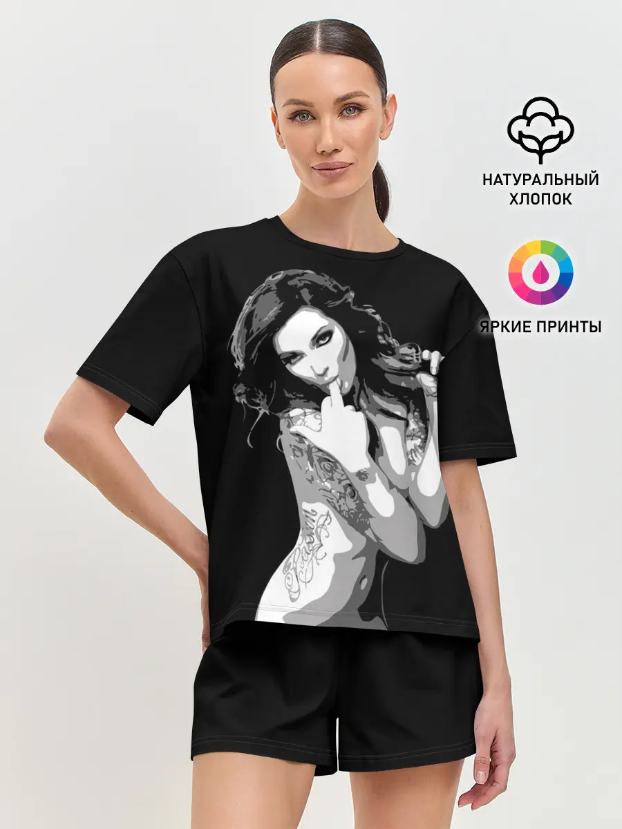 Женская пижама с шортами / Trap girl