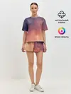 Женская пижама с шортами / Абстракция Градиент Текстура