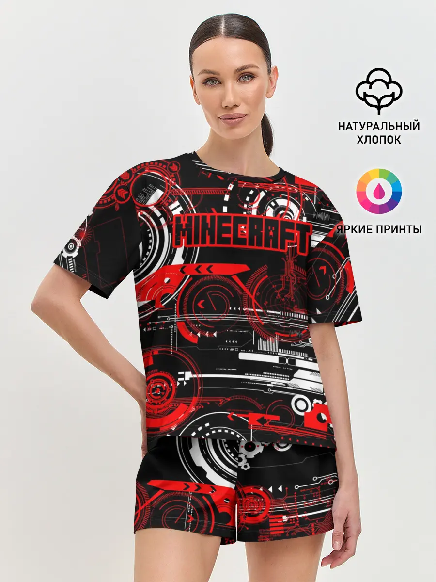 Женская пижама с шортами / Minecraft