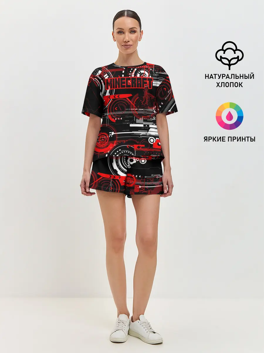Женская пижама с шортами / Minecraft