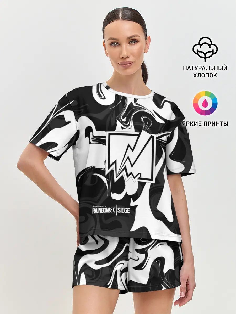 Женская пижама с шортами / Rainbow six Siege