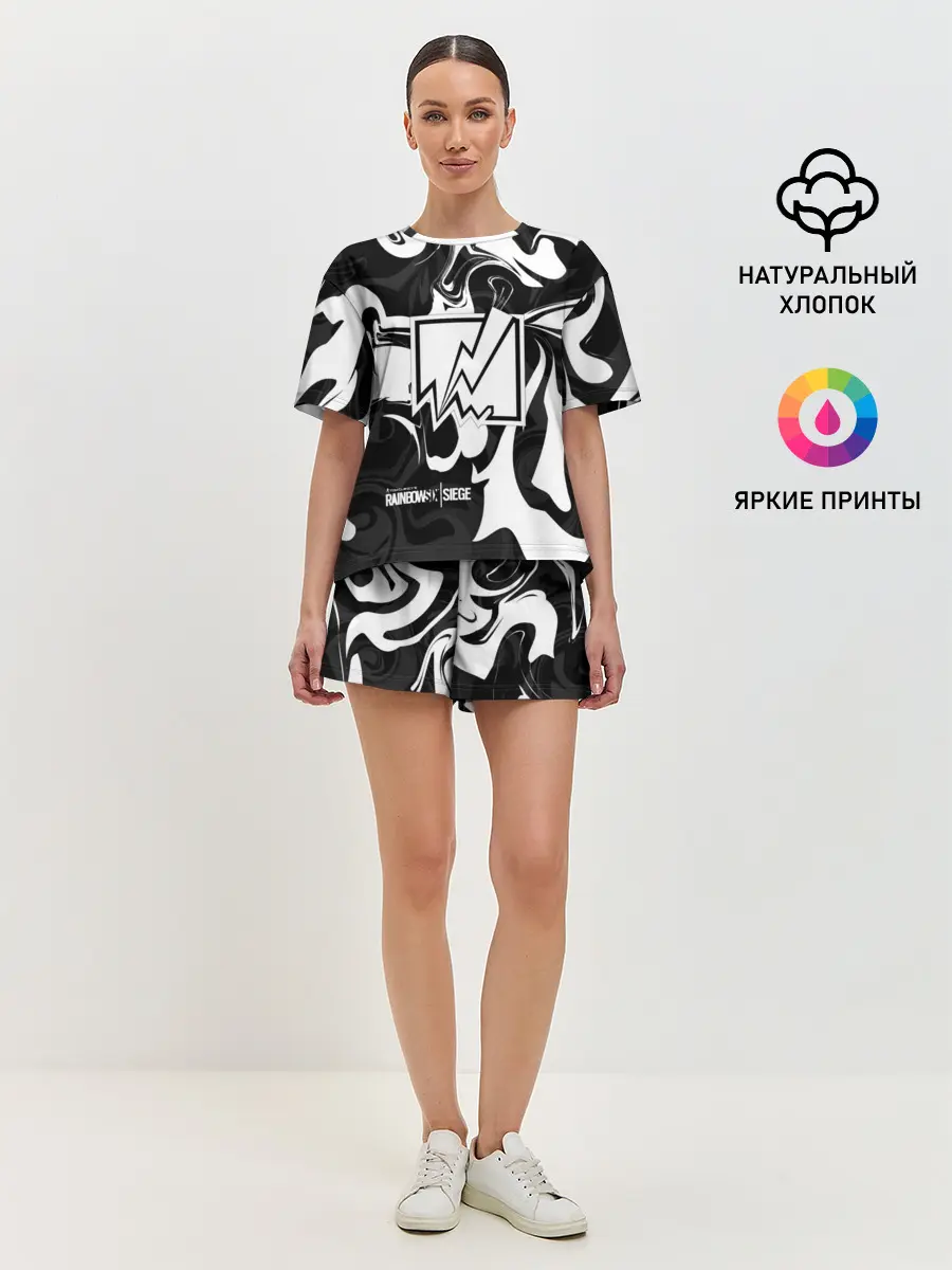 Женская пижама с шортами / Rainbow six Siege