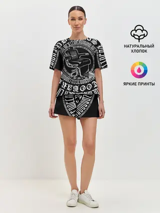 Женская пижама с шортами / Барбер Каллиграфия