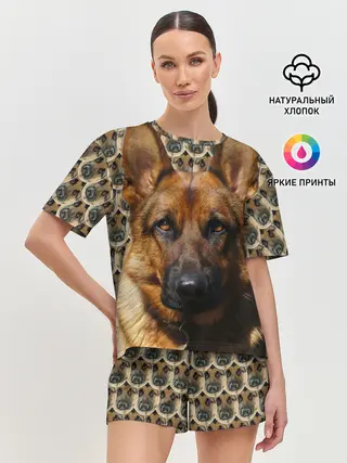 Женская пижама с шортами / Овчарка