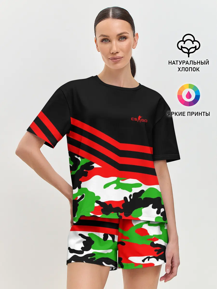 Женская пижама с шортами / Камуфляж CS:GO