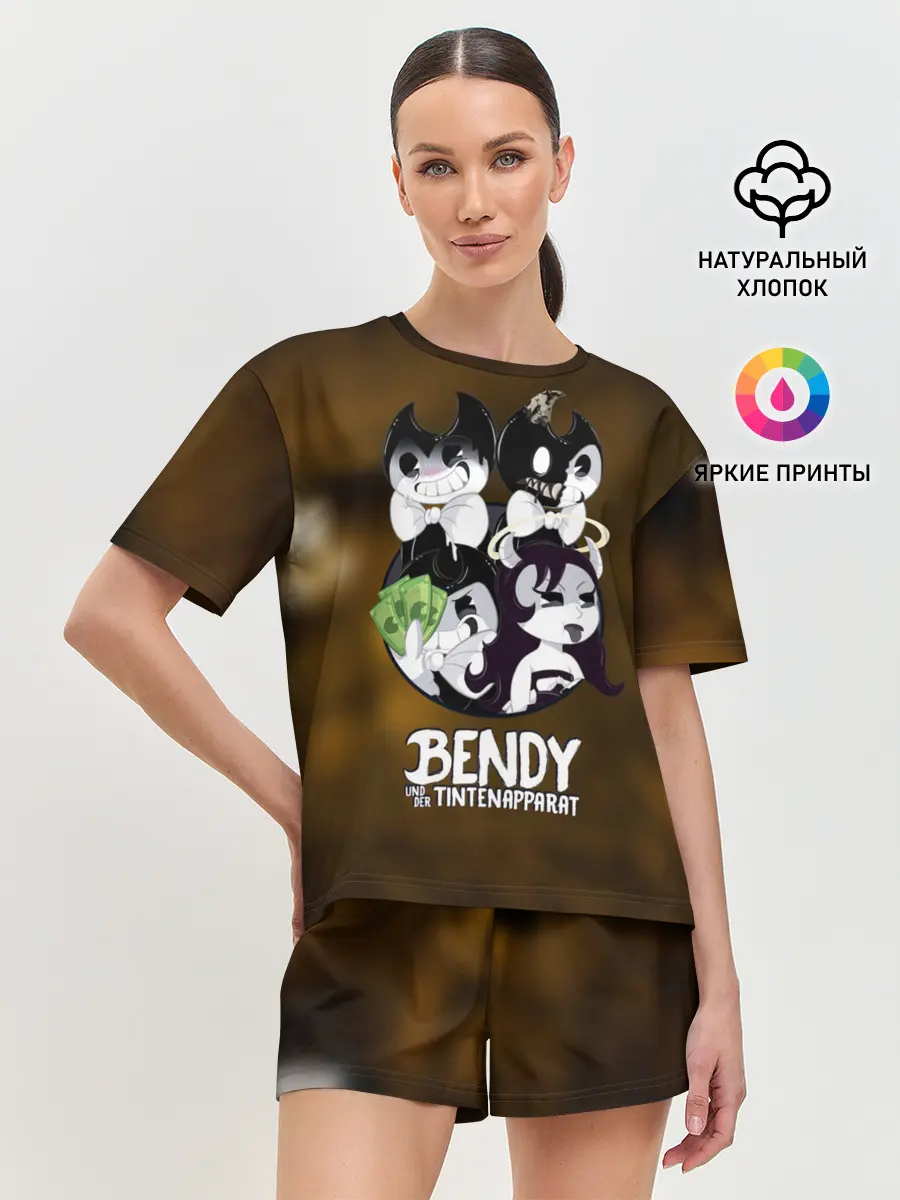 Женская пижама с шортами / Bendy and the ink machine