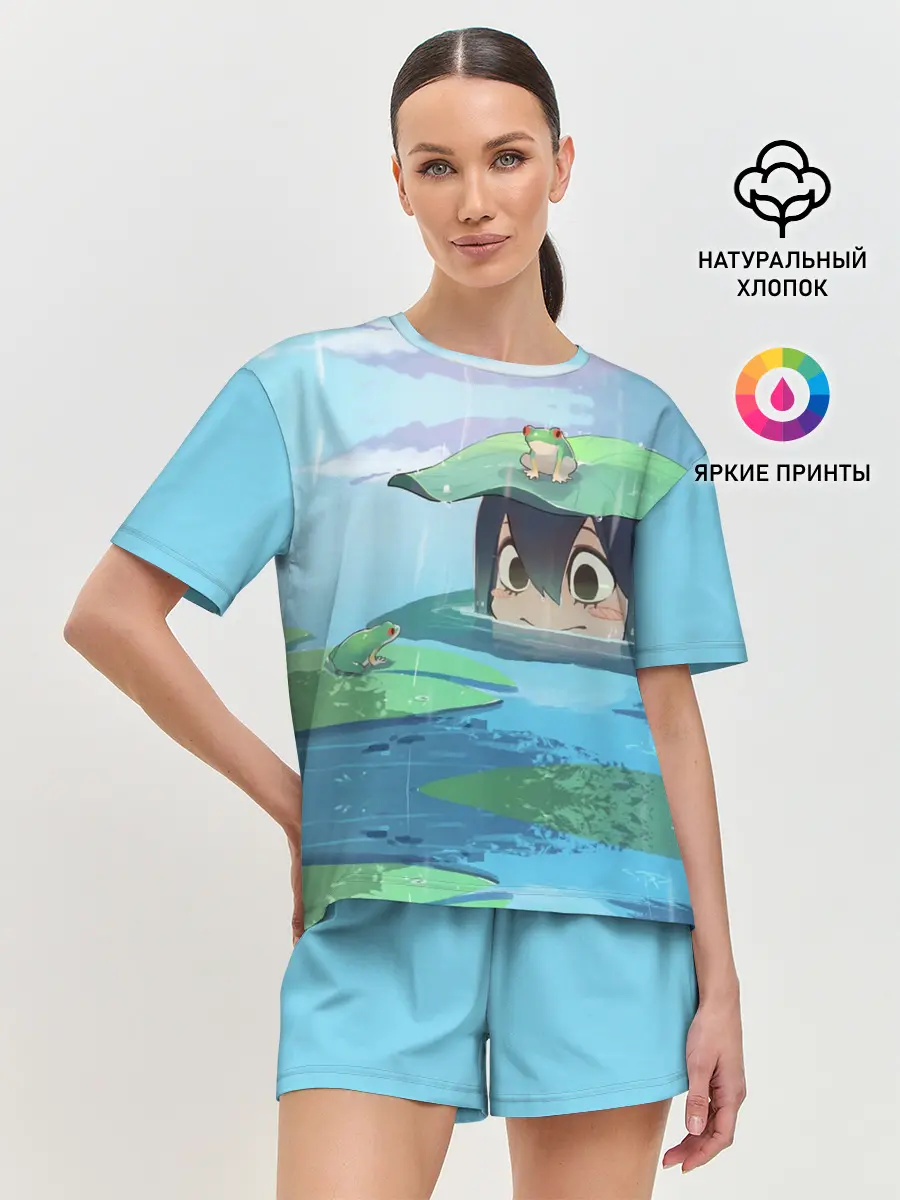 Женская пижама с шортами / Тсую Асуи прячется под водой