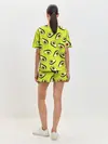 Женская пижама с шортами / Авокадо