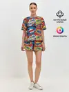 Женская пижама с шортами / Pop art pattern