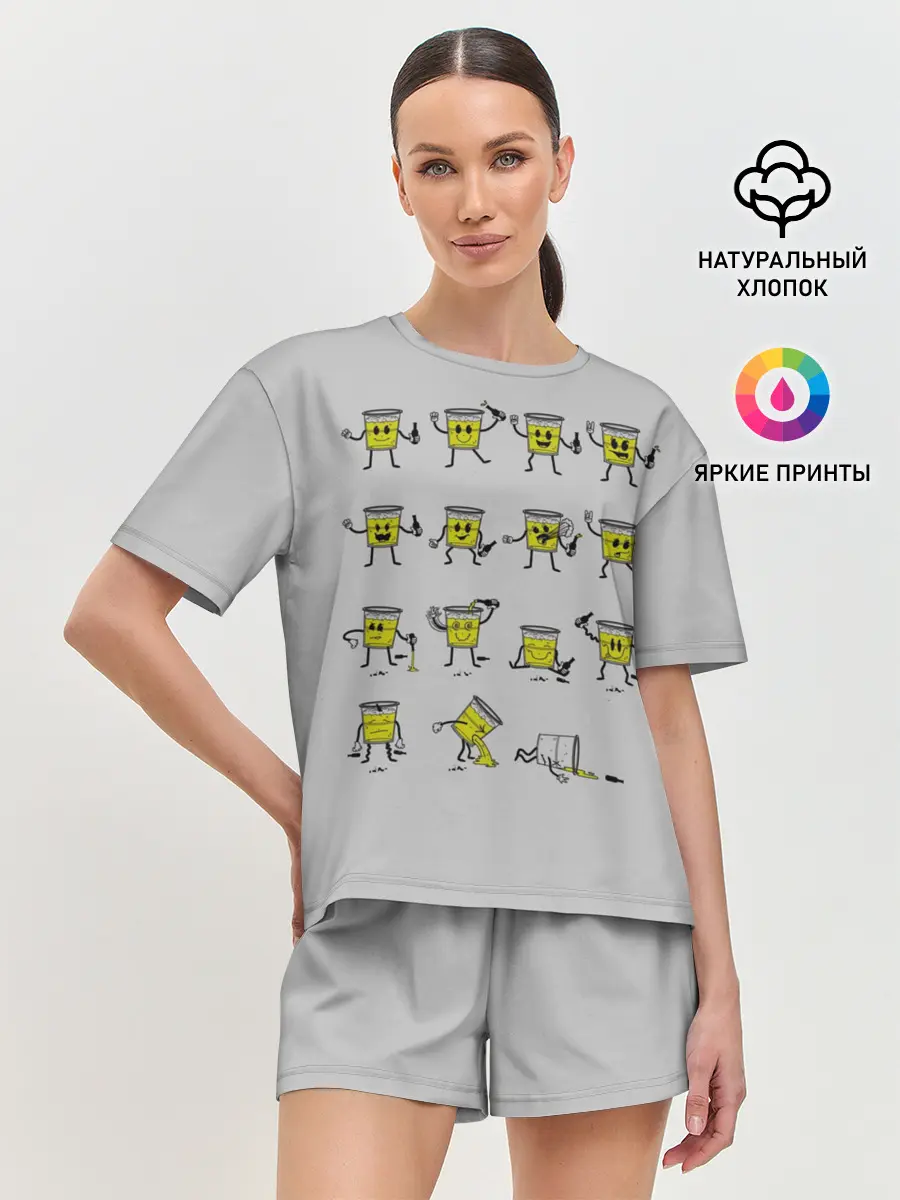 Женская пижама с шортами / 99 Bottles