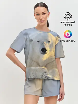 Женская пижама с шортами / Медведь