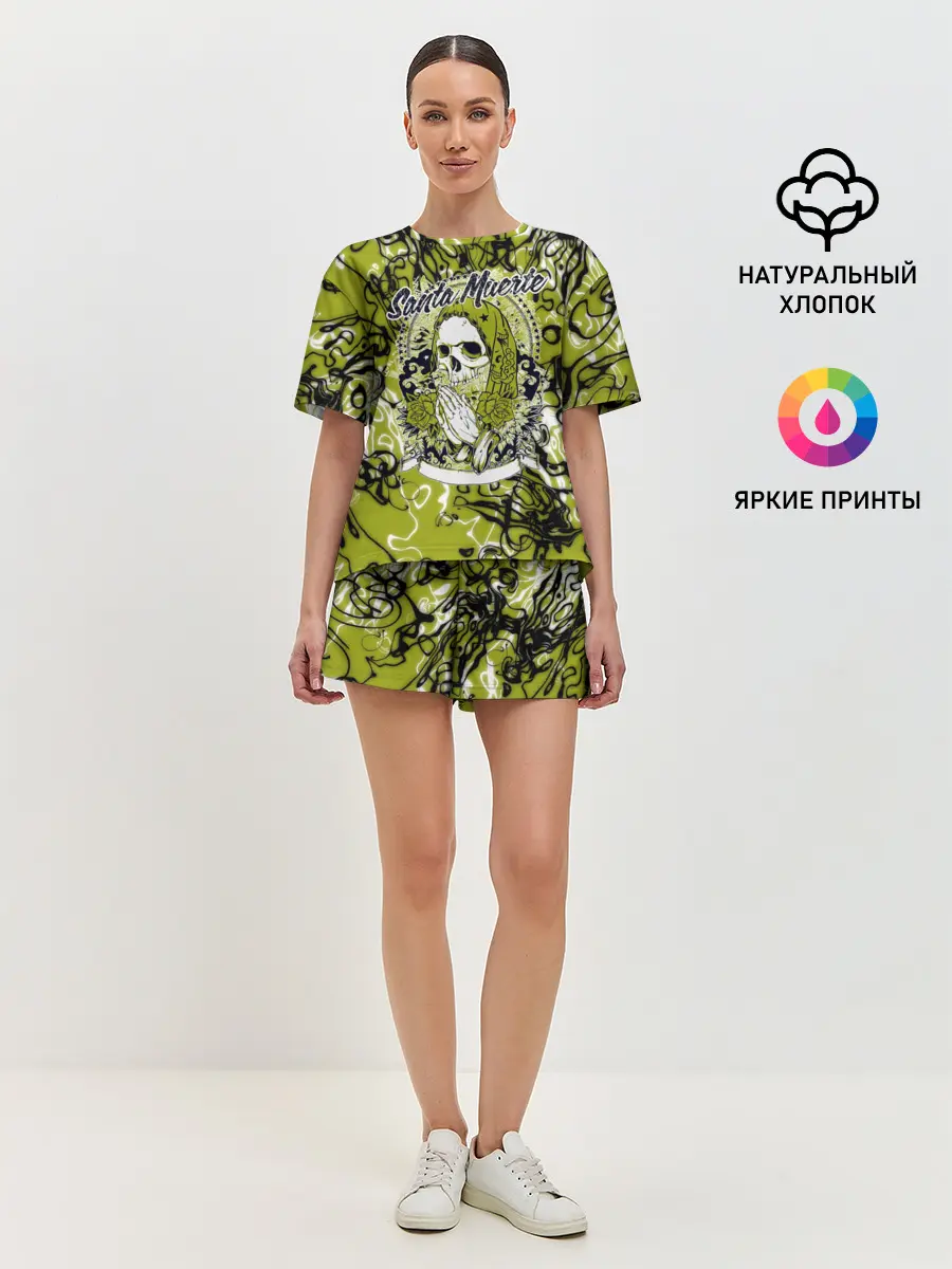 Женская пижама с шортами / Santa Muerte
