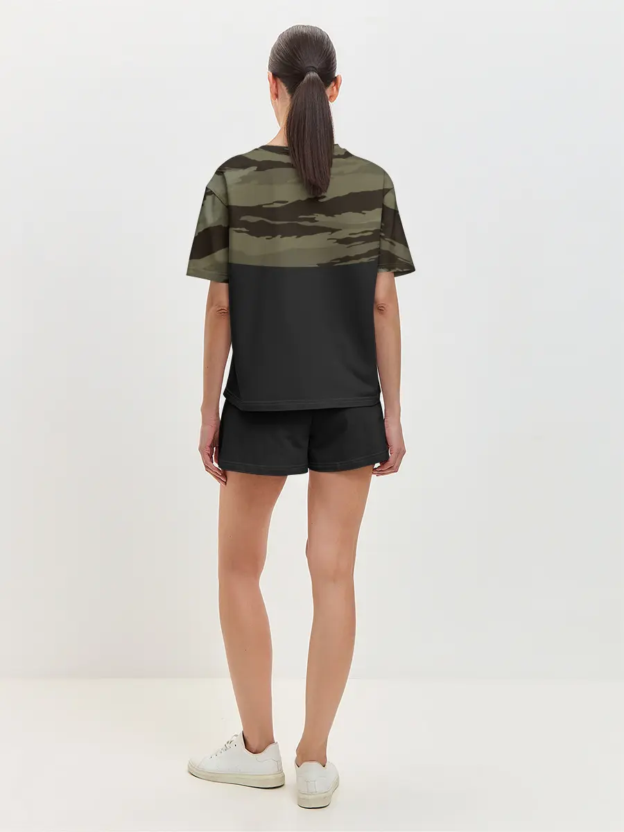 Женская пижама с шортами / Камуфляж ВДВ РФ