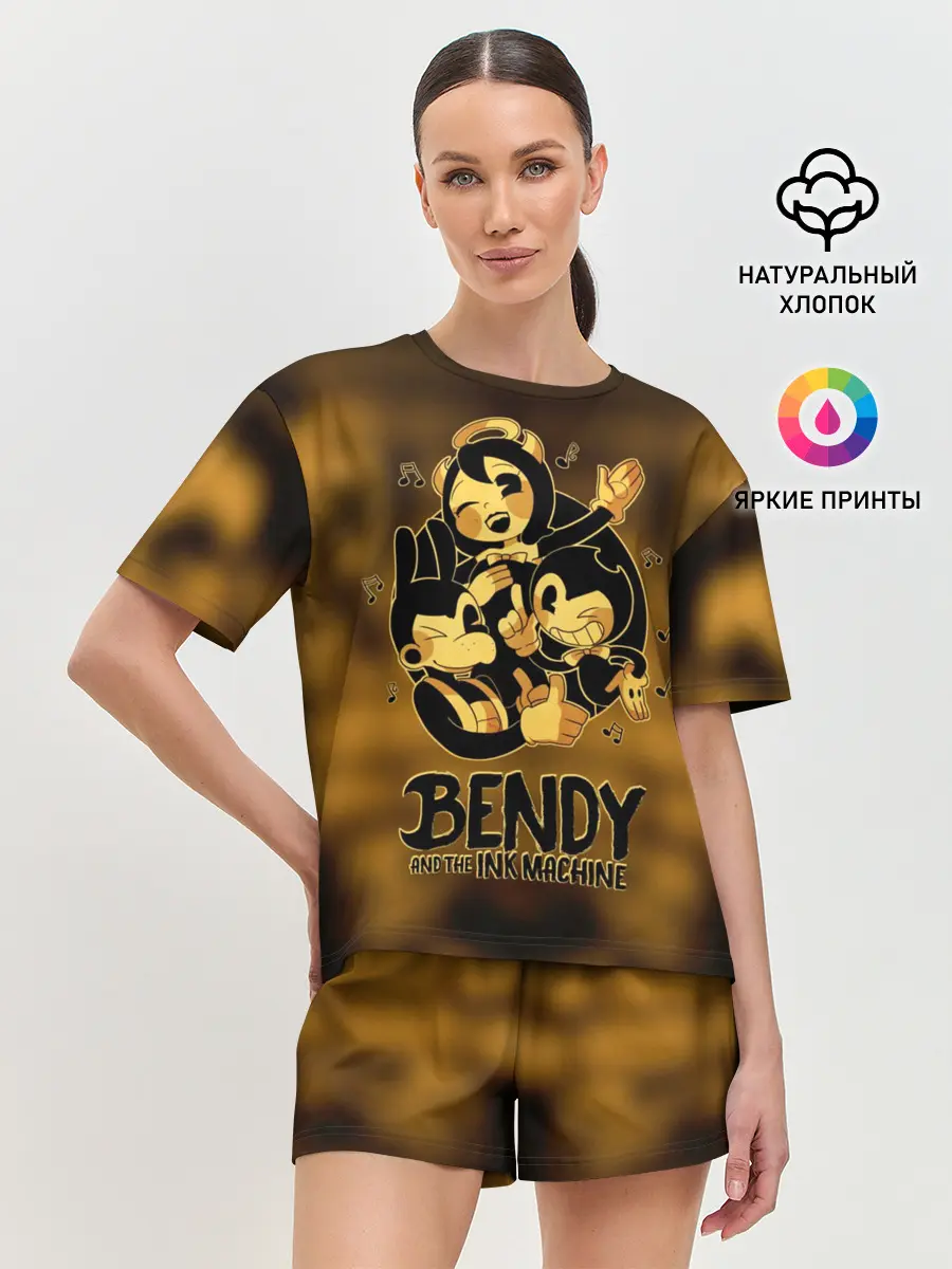 Женская пижама с шортами / Bendy and the ink machine