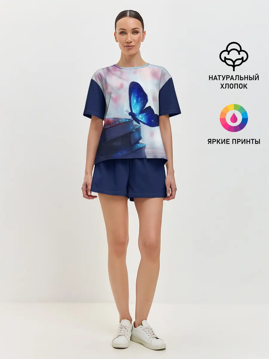 Женская пижама с шортами / ВОЛШЕБНАЯ БАБОЧКА.