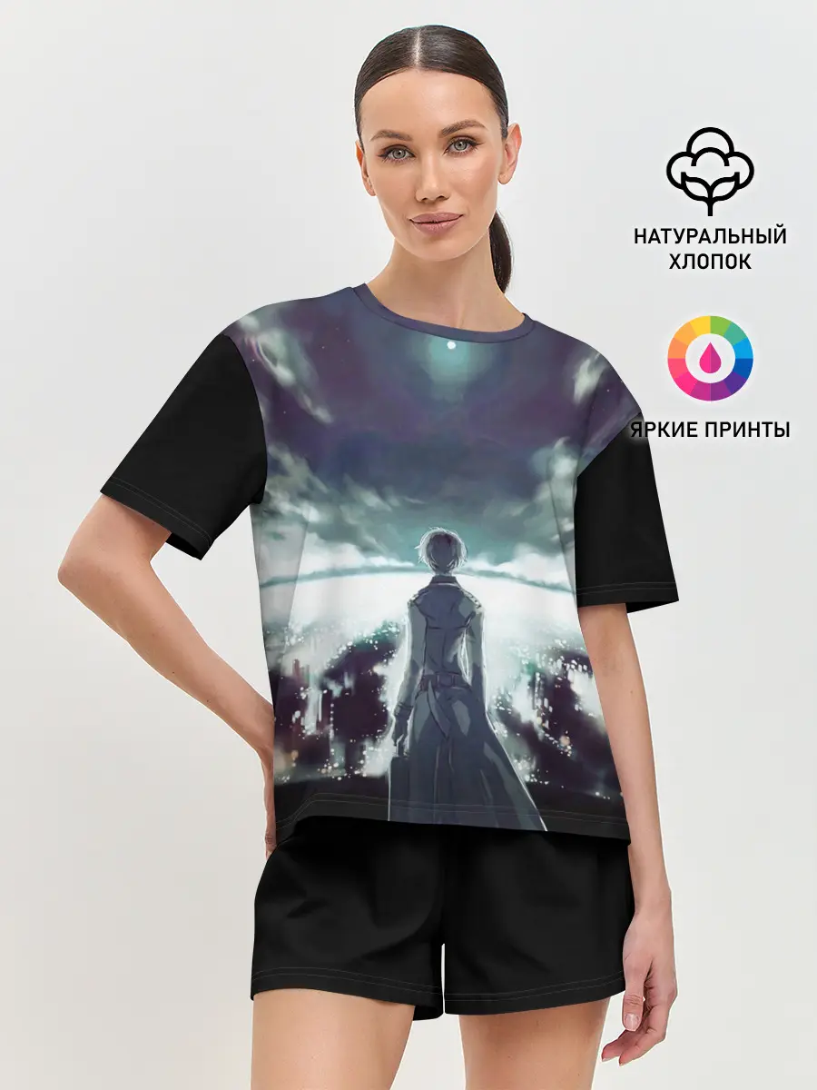 Женская пижама с шортами / Ken Kaneki смотрит в даль