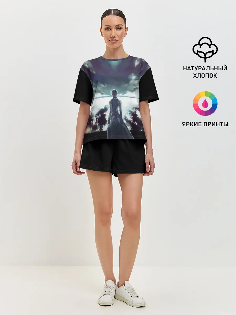 Женская пижама с шортами / Ken Kaneki смотрит в даль