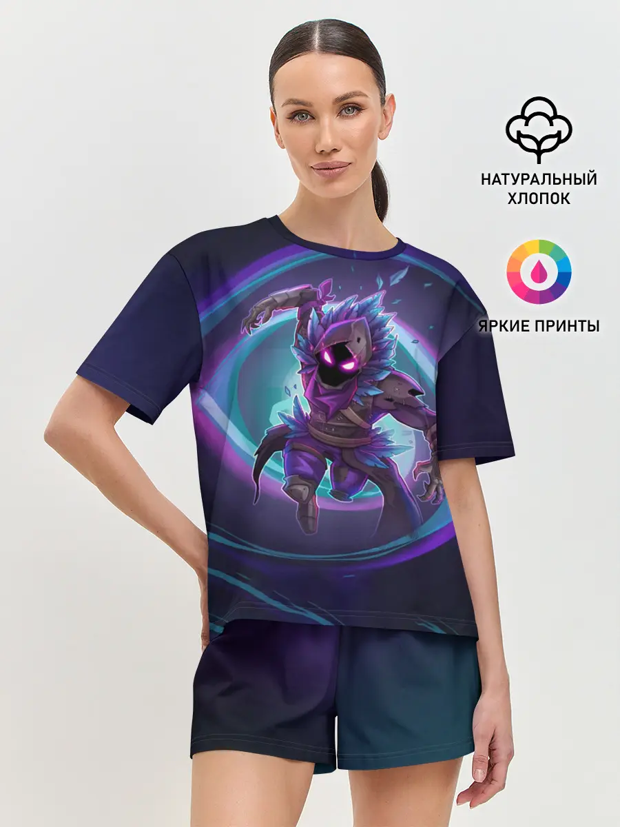 Женская пижама с шортами / Ворон