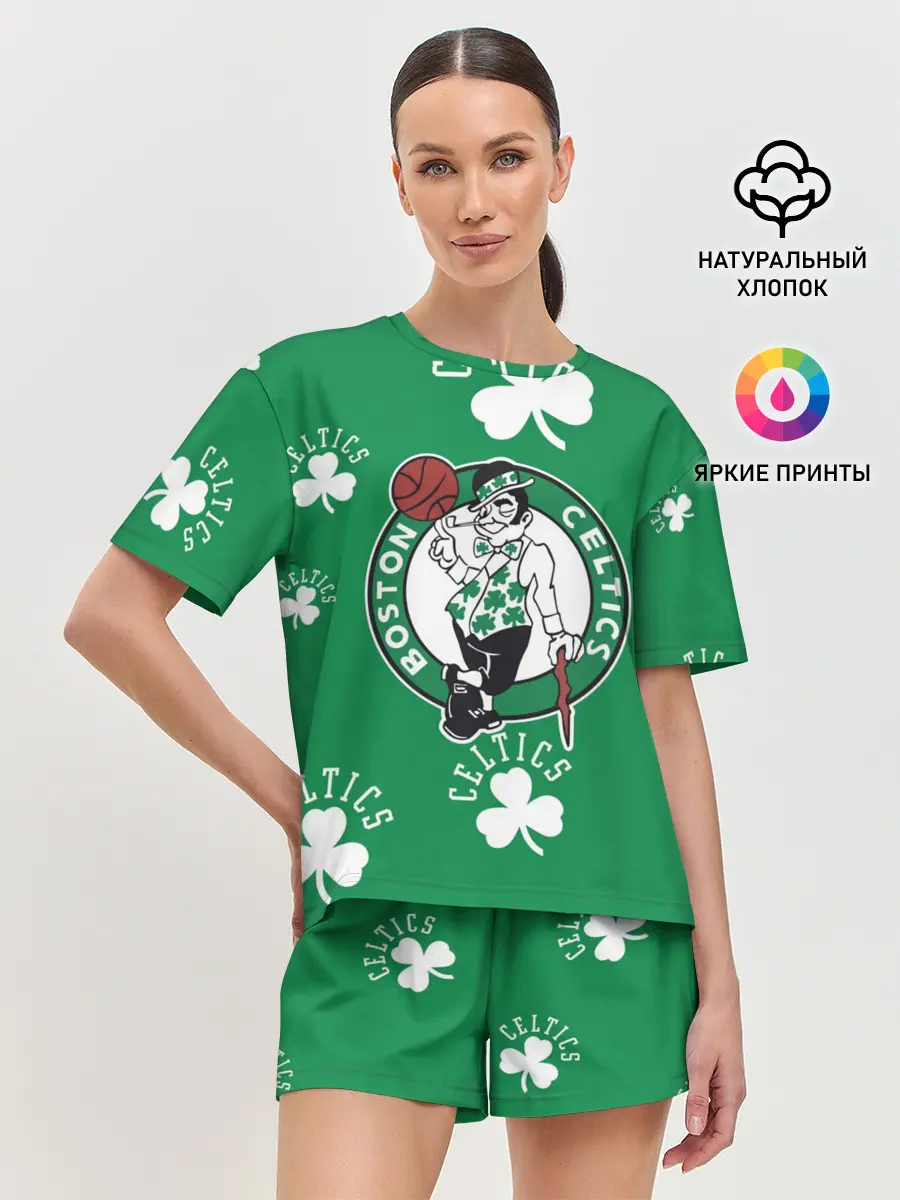 Женская пижама с шортами / Boston celtics, nba