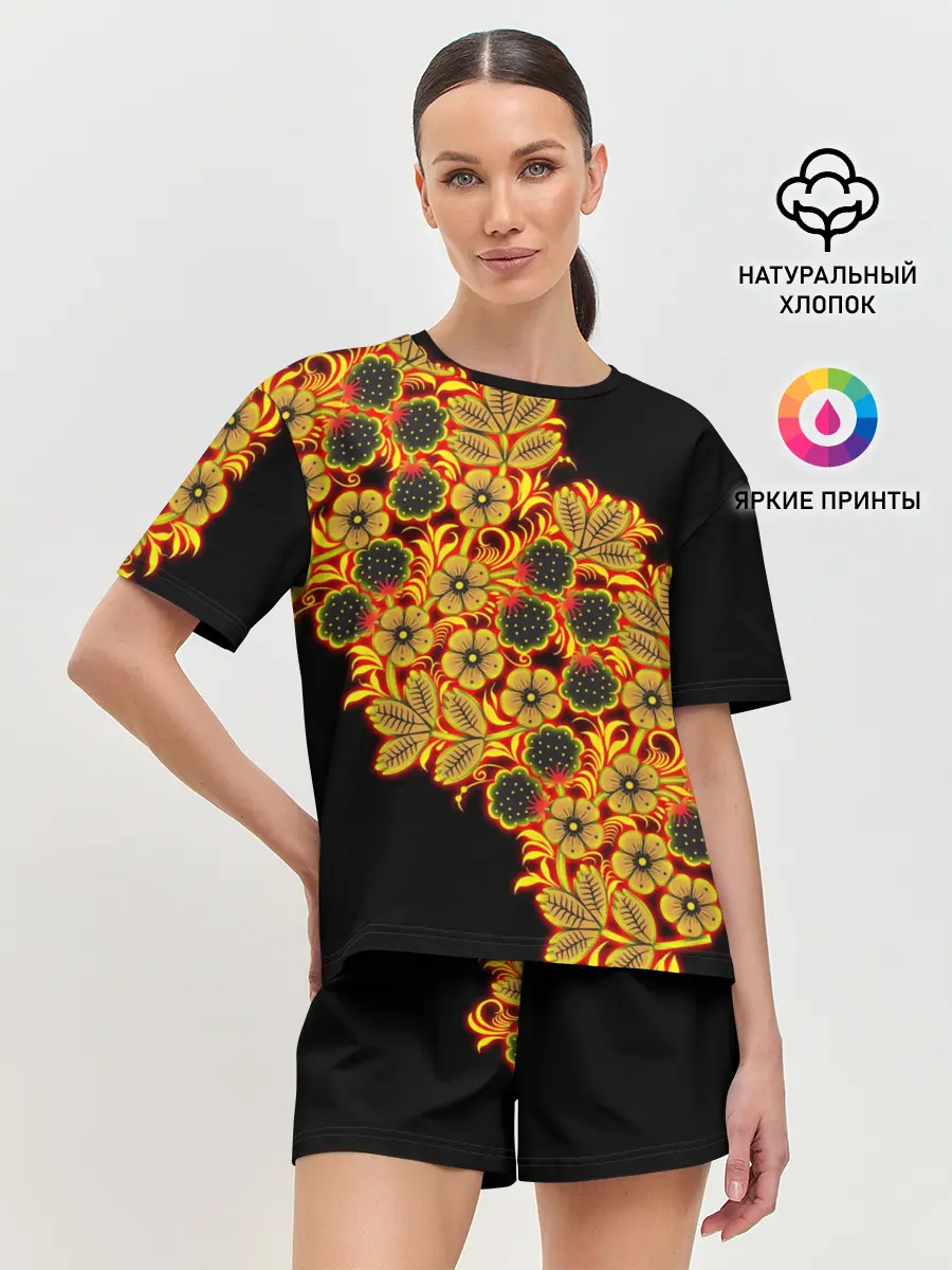 Женская пижама с шортами / Славянский орнамент