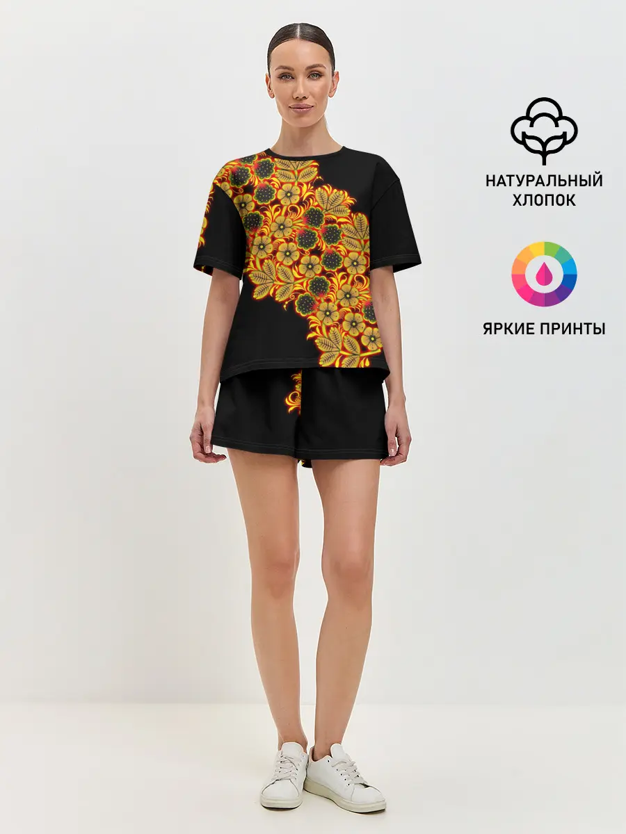 Женская пижама с шортами / Славянский орнамент