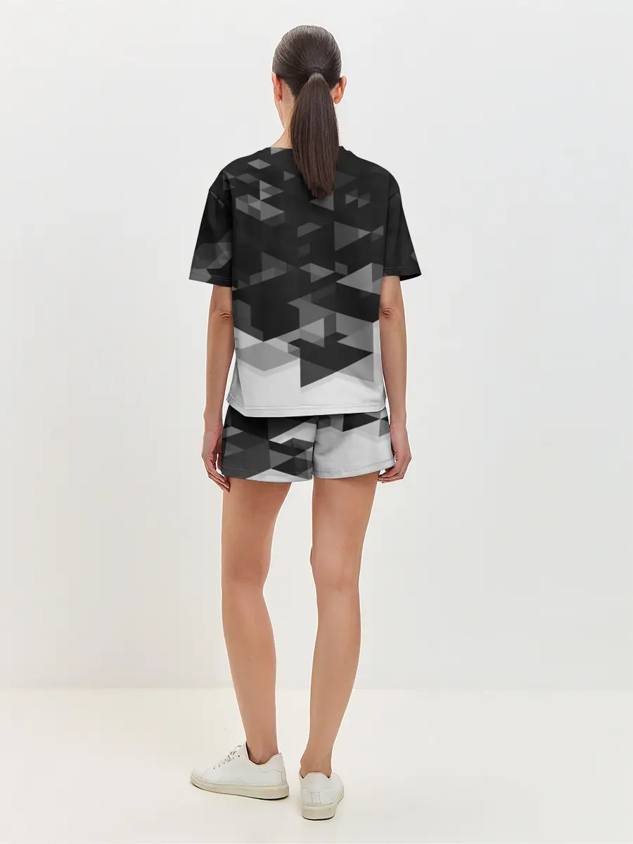 Женская пижама с шортами / FC Real Madrid sport geometry