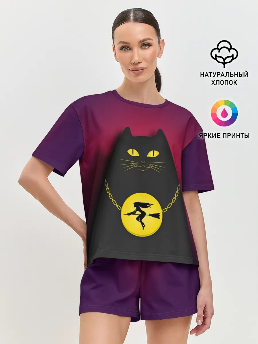 Женская пижама с шортами / Кот Бегемот