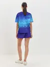 Женская пижама с шортами / Цвет настроения синий