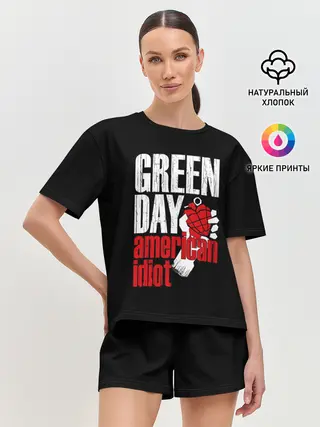 Женская пижама с шортами / Green Day American Idiot