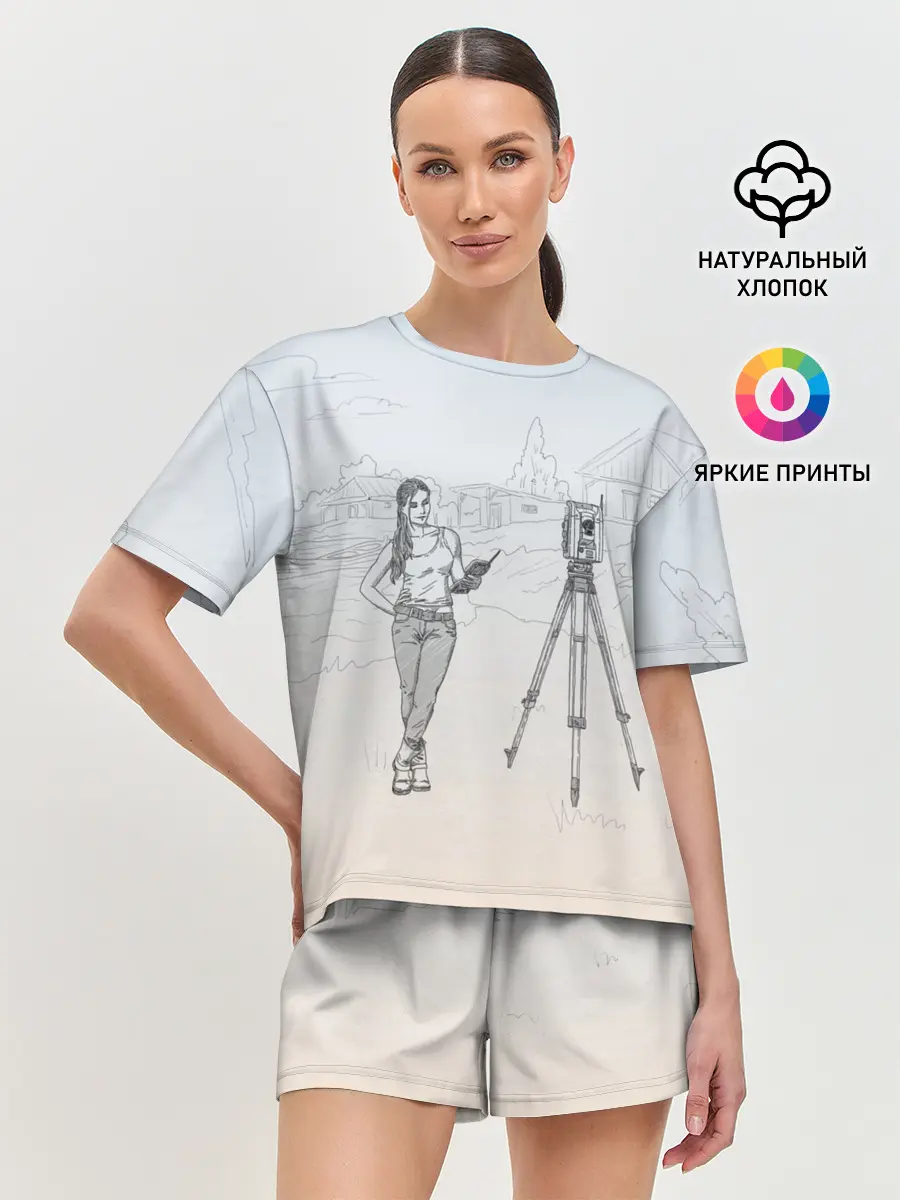 Женская пижама с шортами / Девушка с контроллером