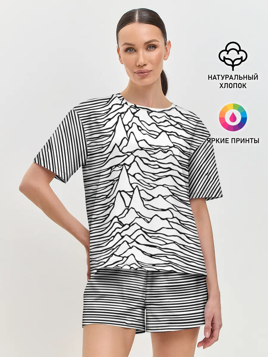 Женская пижама с шортами / White