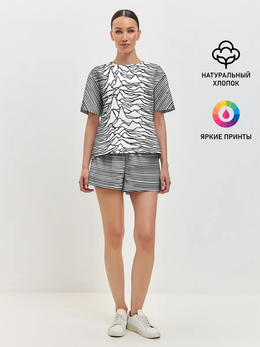 Женская пижама с шортами / White