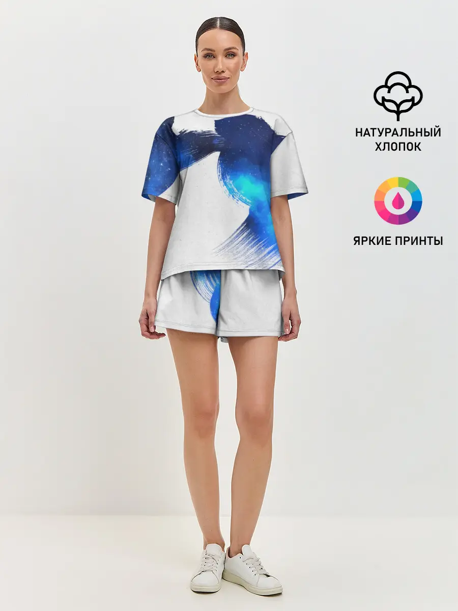 Женская пижама с шортами / Космос