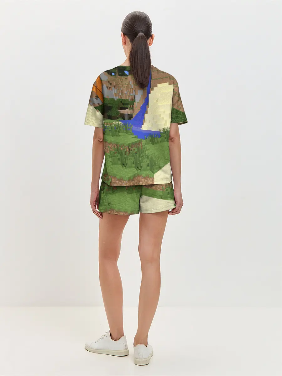 Женская пижама с шортами / Стив и эндермен.